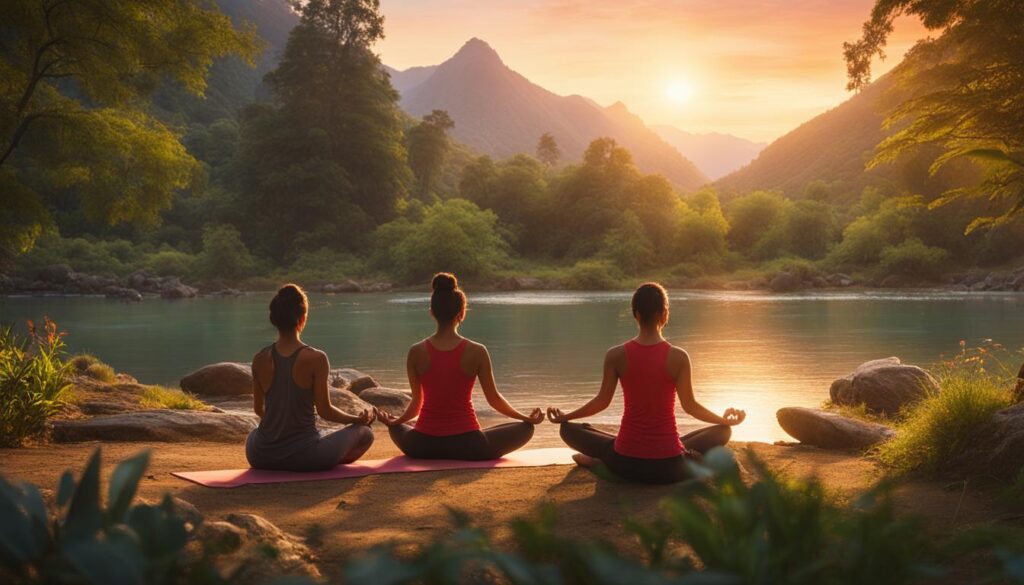 Peaceful yoga retreat