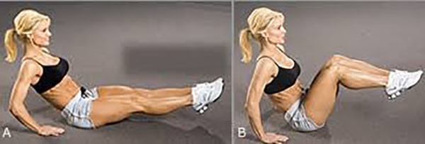 Lying accordion exercise for abs