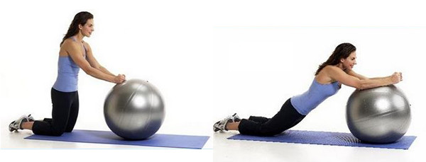 Stretching with a fitball