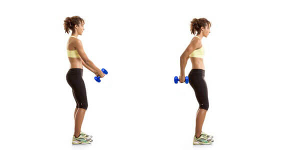 Rotating the dumbbell around the body